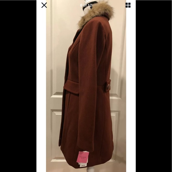Kate spade wool blend coat teakwood XS, L - Picture 6 of 15